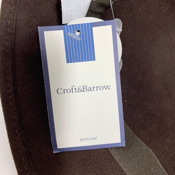 NWT Brown 100% Wool Packable Cloche Hat, Ribbon Accent + Bow By Croft & Barrow - Picture 8 of 10